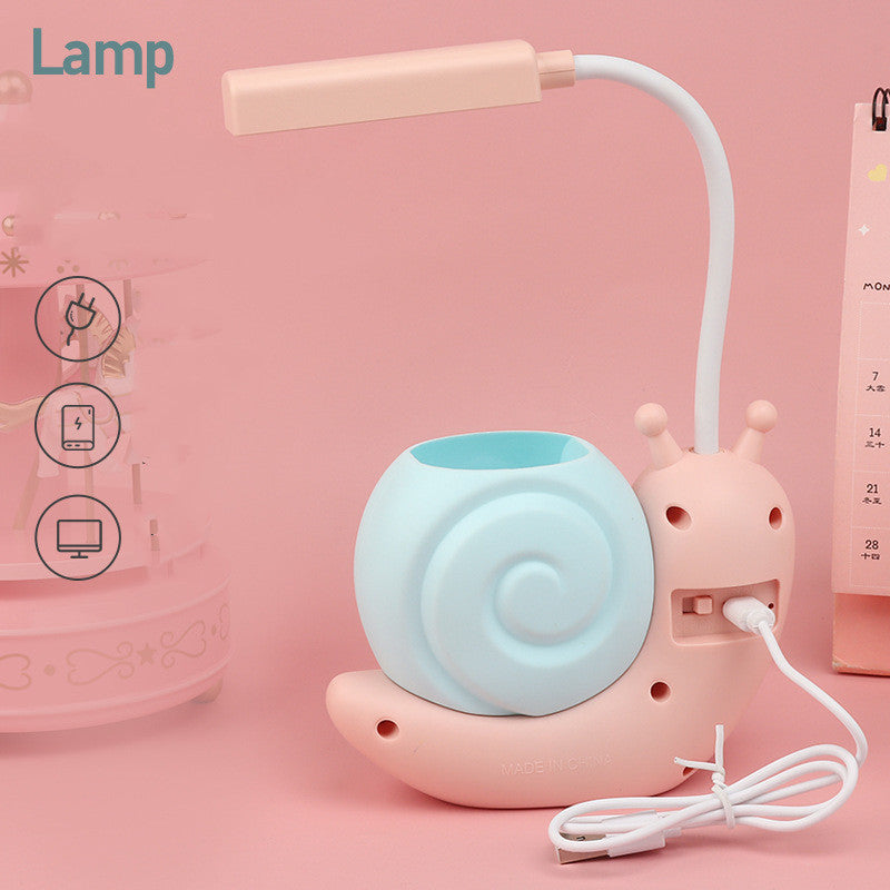 Cartoon Snail Rechargeable Learning Led Eye Protection Desk Lamp